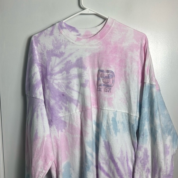Walt Disney World Tie Dye Blue Pink Spirit Jersey Size Small - Picture 2 of 12